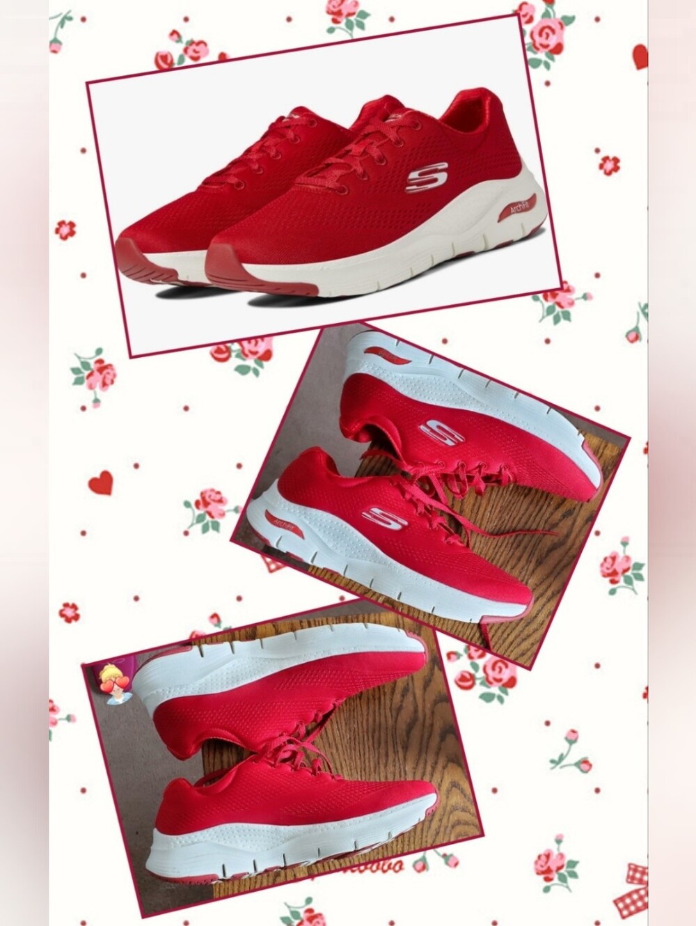 LIKE NEW Red Skechers Arch Fit - Big Appeal sneakers Women's 9.5 M